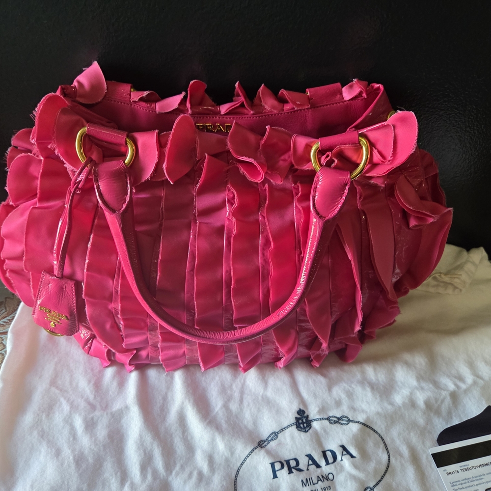 Prada Pink Ruffled Women's Bag